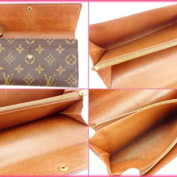 Louis Vuitton Wallet Purse Long Wallet Monogram Brown Woman Authentic - Picture 3 of 7
